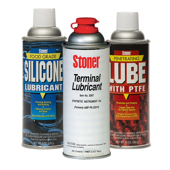 a lineup of industrial lubricant products